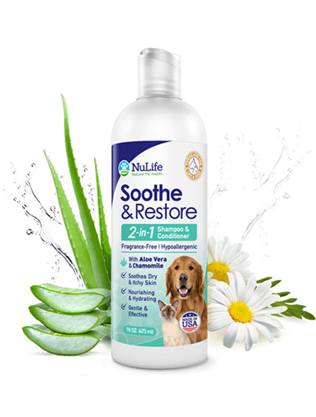 2-in-1 Shampoo & Conditioner, Soothing Aloe Vera & Chamomile - 16oz