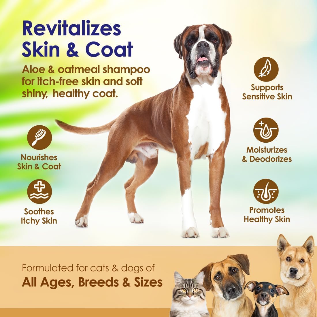 Oatmeal And Aloe Shampoo For Dogs For Itchy Dry Skin Free Shipping NuLife Natural Pet Health